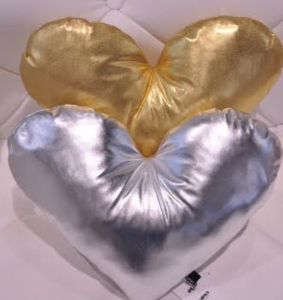 Poduszka Cushion Heart srebrna  
